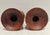Vintage MCM Scandinavian Teak Hourglass Shape Candle Holders -Set/2 For Sale - Image 4 of 5