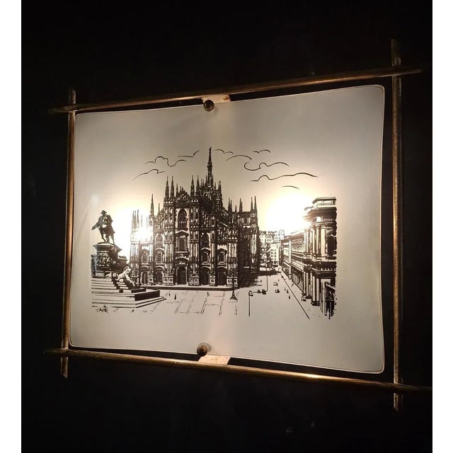 Brass 1960s Classic Italian Sconce For Sale - Image 8 of 9