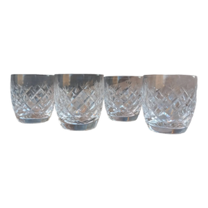 1960s Waterford Crystal Donegal Roly Poly Barware Tumblers- Set of 4