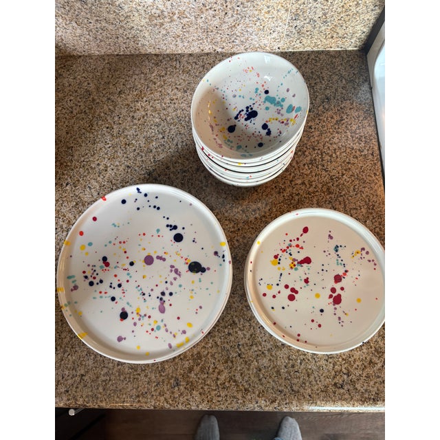 Felt+Fat Confetti Dinnerware Set for 6 - 18 pcs For Sale - Image 4 of 5