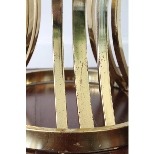Vintage 1980s Art Deco Brass Side Table For Sale - Image 9 of 10