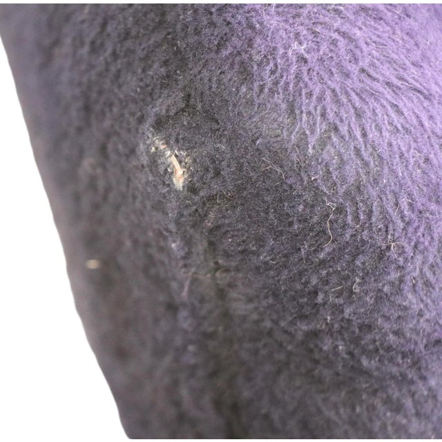 Swivel Lounge Chair in Purple and Zebra Shag Upholstery by Schnadig After Pearsall Ca 1970's For Sale - Image 9 of 13