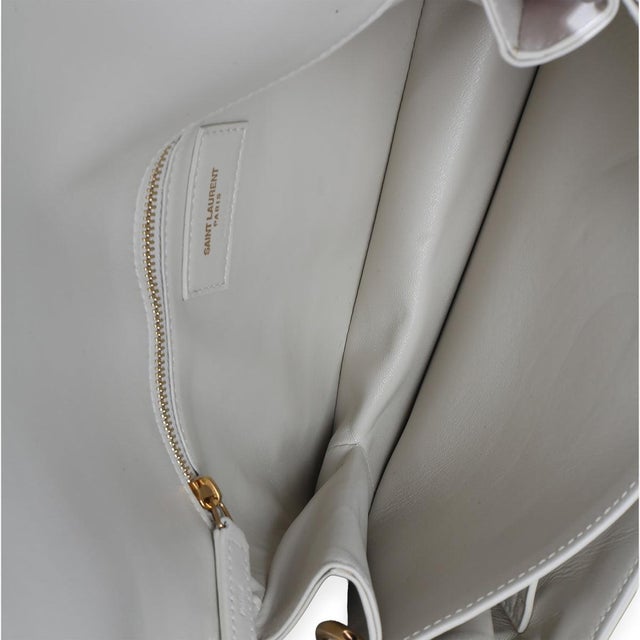 Cream Smooth Calfskin Le Maillon Satchel For Sale - Image 9 of 9