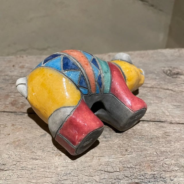 1970s South African Fenix Raku. Hand Made Ceramic Pottery Rainbow Animals- Set of 4 For Sale - Image 5 of 18