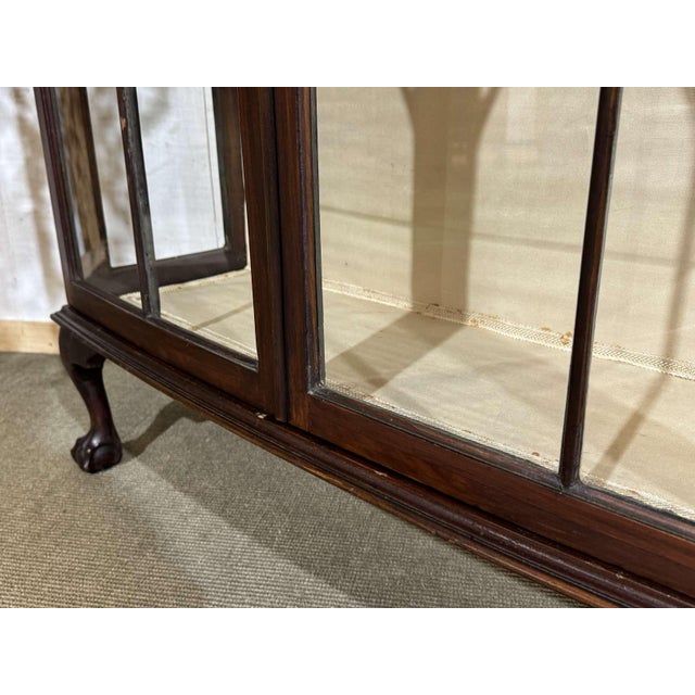 English Mahogany Display Cabinet, 1930s For Sale - Image 15 of 17