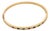 Vintage Diamond Ruby Emerald Sapphire 14k Yellow Gold Bangle For Sale