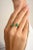 Genuine Two Stone Emerald Toi Et Moi Open Ring for Her in 14K Gold featuring natural emerald of 1.73 carat and diamonds of...