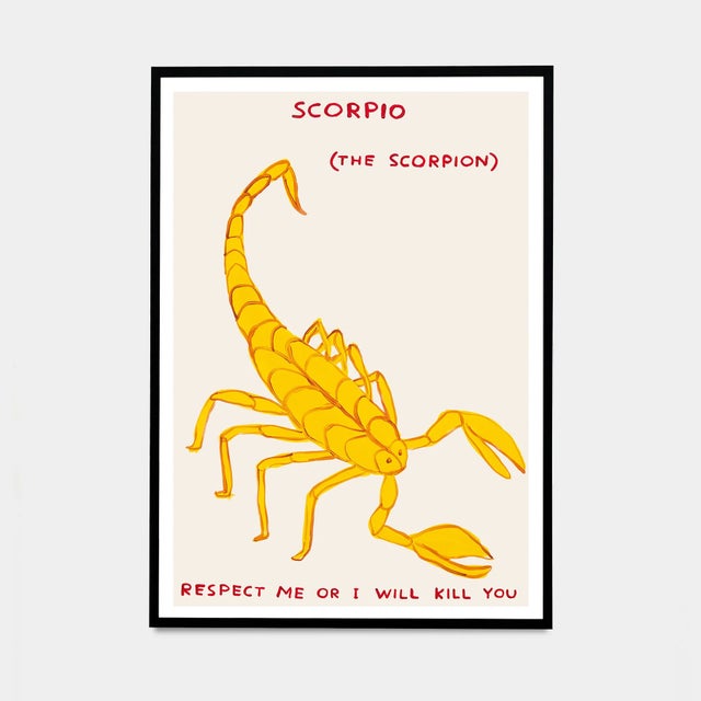Set of 12 David Shrigley Signs of the Zodiac Lithograph Poster (Individual), 2021 For Sale - Image 6 of 13