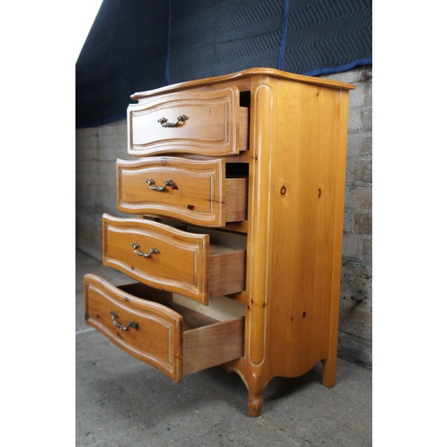 Wood Vintage Henry Link Chardonnay French Country Pine 4 Drawer Dresser For Sale - Image 7 of 13