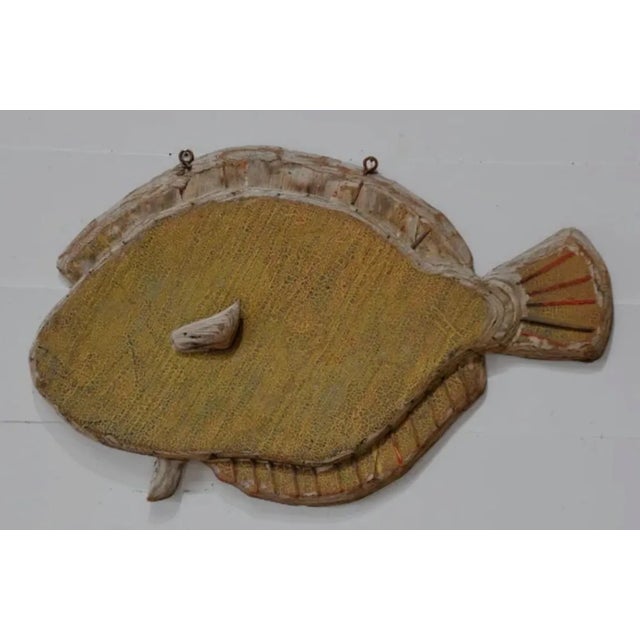 Antique American North Carolina Coastal Bait Shop Advertising Fish Sign For Sale - Image 10 of 11
