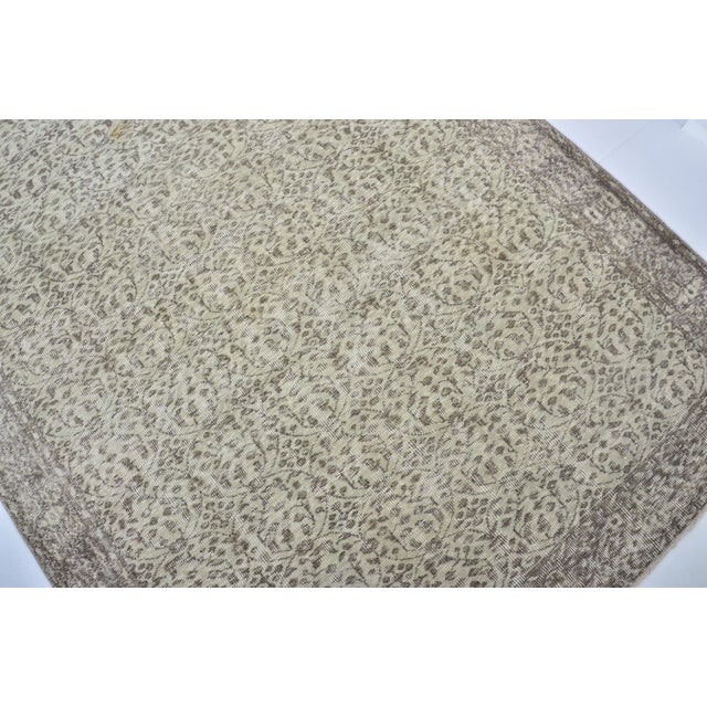 Art Deco 1960s Handmade Abstract Design Wool Turkish Area Rug For Sale - Image 3 of 11