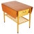 Brown Custom Handcrafted Teak Drop Leaf Table With Wine Storage For Sale - Image 8 of 8