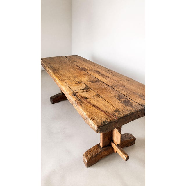18th Century Rustic Trestle Table For Sale - Image 9 of 12