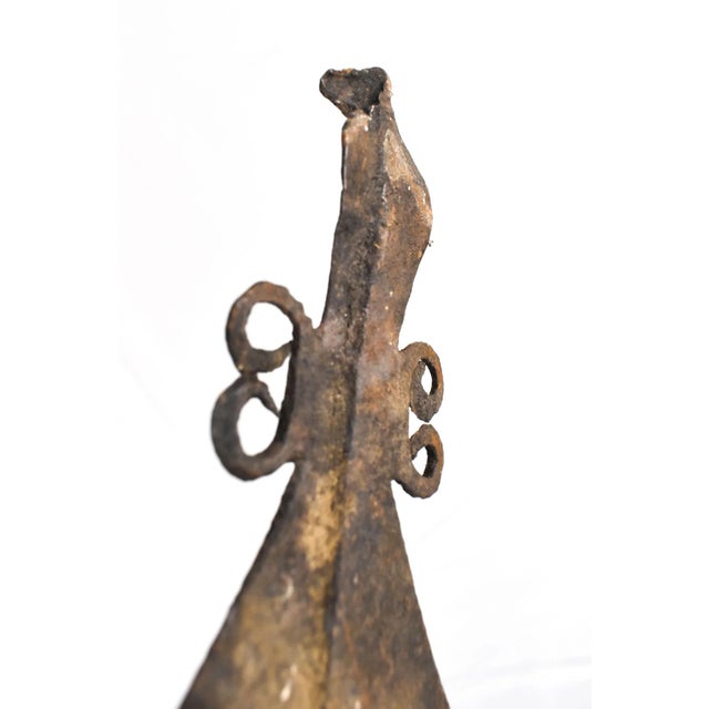 Metal Early 20th Century Kuba Ceremonial Spear 82 inch For Sale - Image 7 of 7