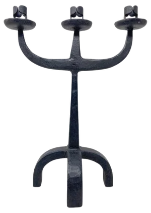 Mid-Century Wrought Iron Candleholder