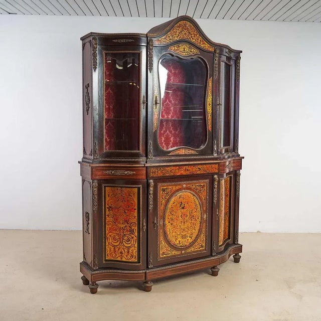 Boule Style Cabinet in Wood For Sale - Image 12 of 12