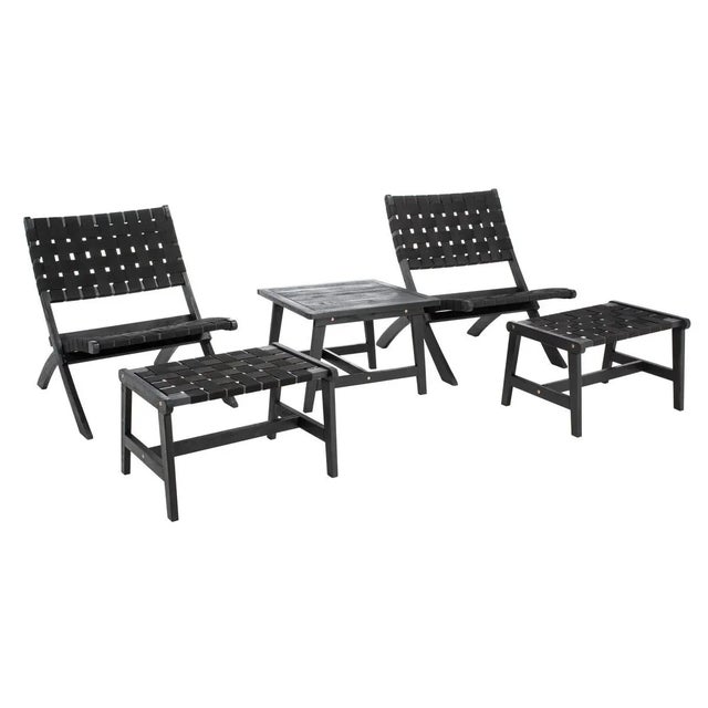 Black Darryl 5 Piece Living Set - Black For Sale - Image 8 of 9