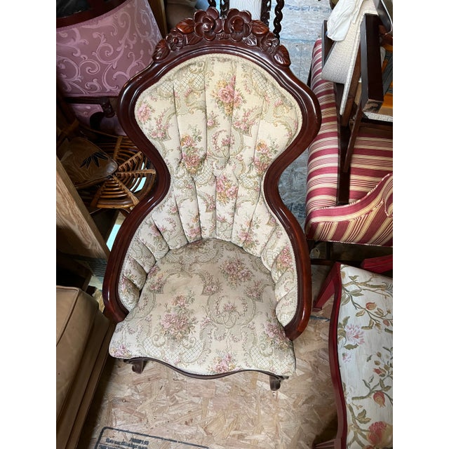 Kimball Victorian Style Ladies & Gentleman’s Chairs a Pair Chairish