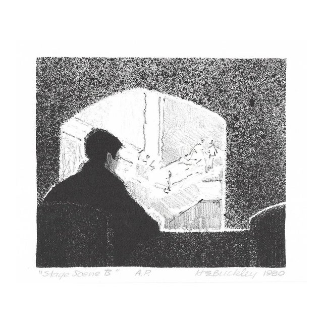 1980 Harry Buckley Stage Scene Lithograph For Sale