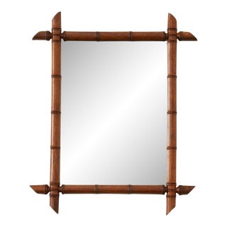 French Early 20th Century Faux Bamboo Mirror For Sale
