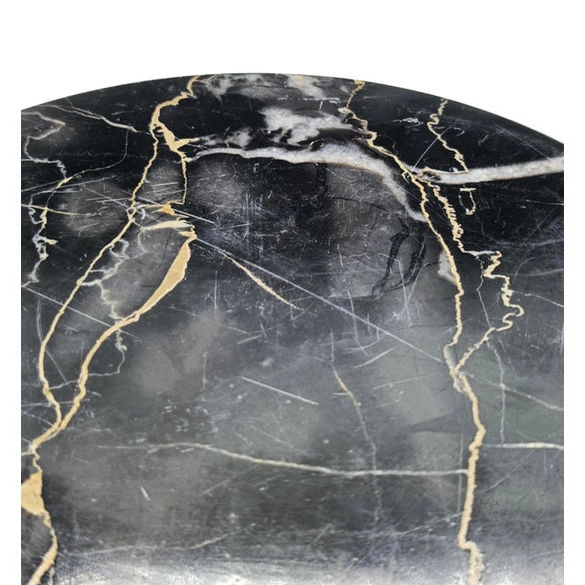 Stone Small Portoro Black Marble Tray, Italy, 1970s For Sale - Image 7 of 8