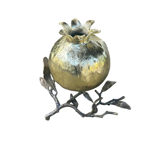 Mid-Century Modern Michael Aram Pomegranate Vase For Sale - Image 3 of 13