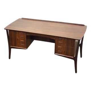 Svend Age Madsen Rosewood Desk and Bookcase for H.P.Hansen For Sale
