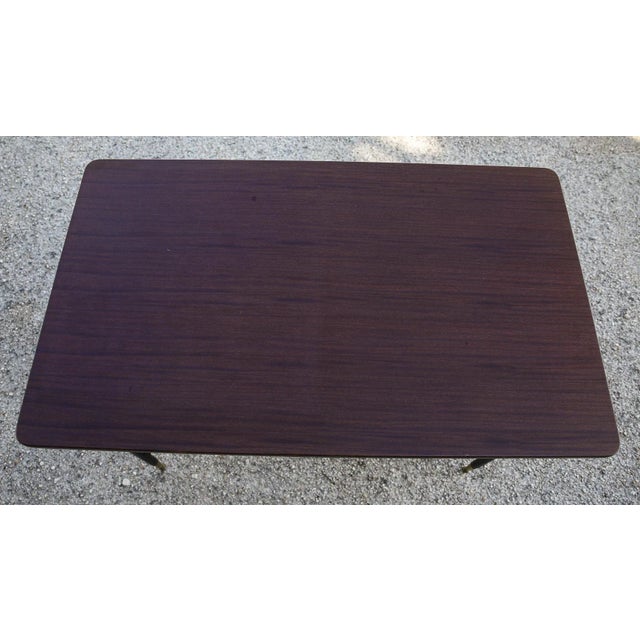 Wooden & Metal Desk with Drawers, Italy, 1950s For Sale - Image 6 of 9