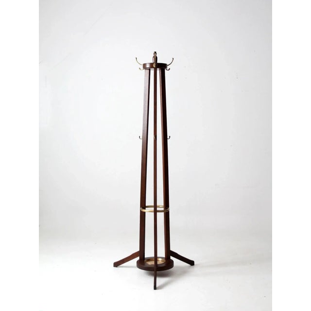 Mid-Century Modern Mid-Century Hall Tree With Umbrella Holder For Sale - Image 3 of 10