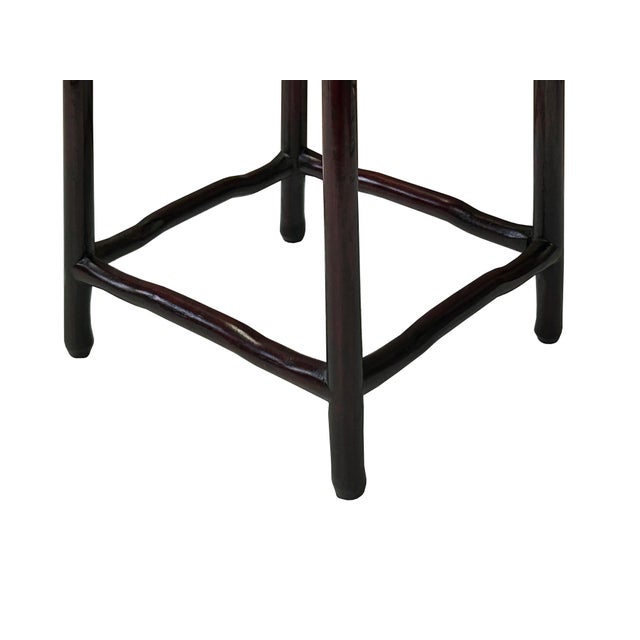 Wood 4.5" Reddish Brown Square Tall Slim Legs Wood Display Stand Riser Easel For Sale - Image 7 of 7