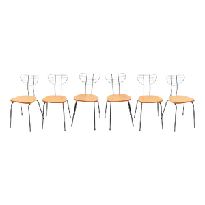 Radar Chairs by Willy Van Der Meeren for Tubax, Belgium, Set of 6
