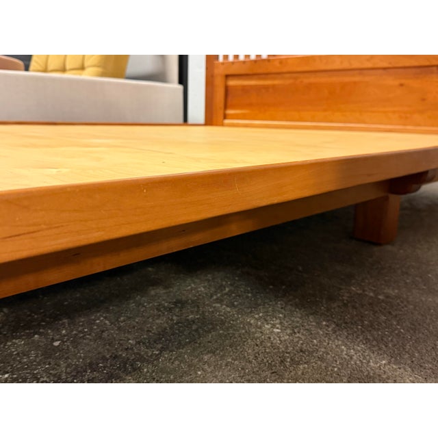 Queen Size Handcrafted Bonsai Tree Cherry Wood Bed Frame For Sale - Image 10 of 12