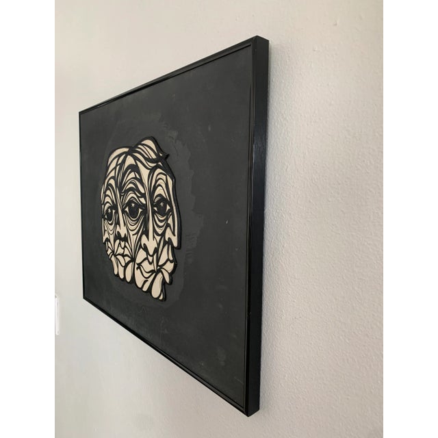 Mexican Jere Carrasco - "Quatro" Framed Dimensional Drawing For Sale - Image 3 of 8