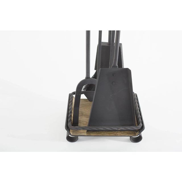 Mid-Century Modern Mid Century Modern Two Tone Fireplace Tool Set For Sale - Image 3 of 13
