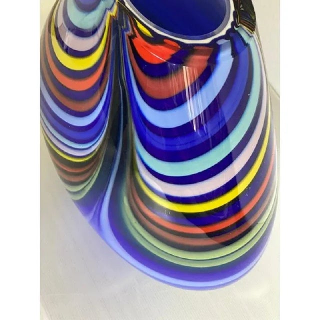 Early 21st Century Artistic Vase in Murano Glass with Colored Reeds by Simoeng For Sale - Image 5 of 7