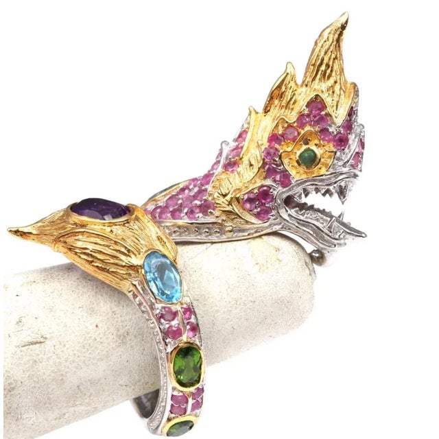 This is part of Chairish’s Fine Jewelry assortment. Be the One and Only to wear this Gorgeous Fierce Dragon wrapped around...