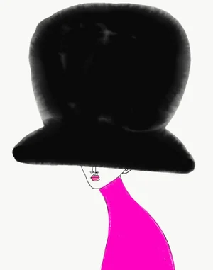 “Noir Et Magenta” Limited Edition Print by Annie Naranian