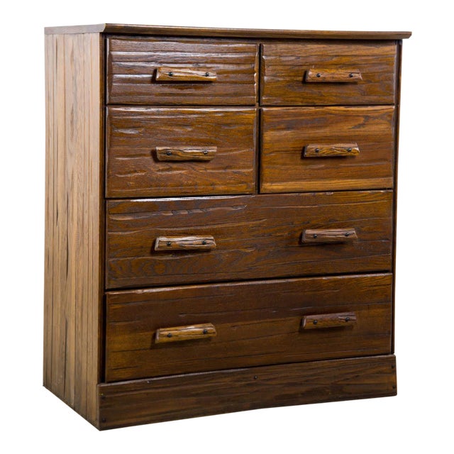 Vintage A. Brandt Ranch Oak Furniture Oak 6 Drawer Dresser Chairish