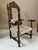 French Circa 1860 French Louis XIII Carved Oak Griffin & Lion Throne Armchair For Sale - Image 3 of 13