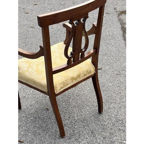 Antique Sheraton Mahogany Armchair For Sale - Image 4 of 14