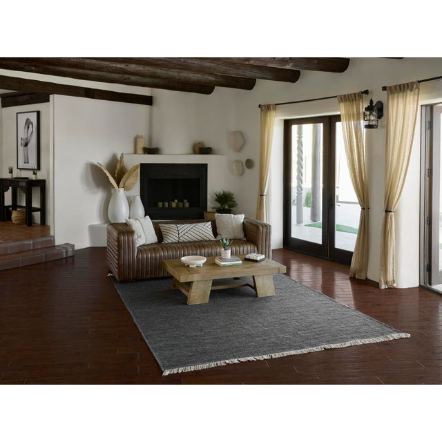 Momeni Cove Charcoal Hand Woven Area Rug 5' X 8' For Sale - Image 4 of 12