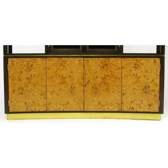 1950s Edward Wormley Walnut & Olive Ash Burl Tall Cabinet for Dunbar For Sale - Image 5 of 11