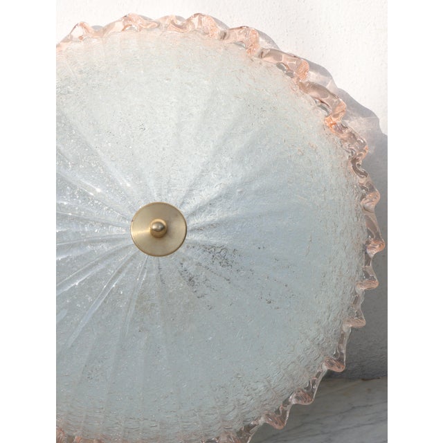 1970s Miss Pink Italian Murano Glass Ceiling Fixture, Murano For Sale - Image 4 of 11