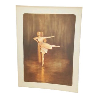 Vintage Ballet Ballerina Lithograph by Donna LaVance Sramek – 26” X 20” (Unframed) For Sale