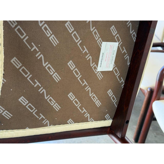 Set of 8 Danish Rosewood Dining Chairs by Boltinge Captain Chairs Mid 20th Century For Sale - Image 4 of 9