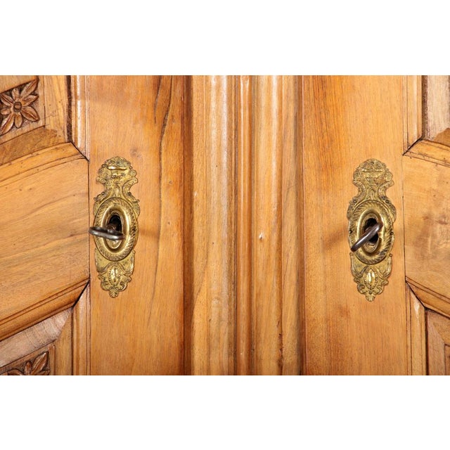 Antique Louis XVI Baroque Cabinet in Walnut, 1780s For Sale - Image 9 of 18