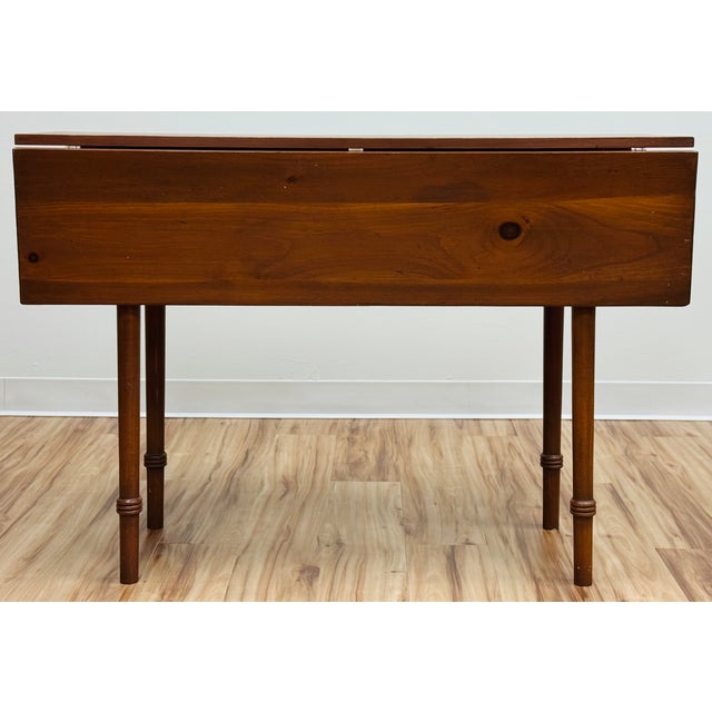 Wood Vintage Turned Wood Drop Leaf Table For Sale - Image 7 of 18