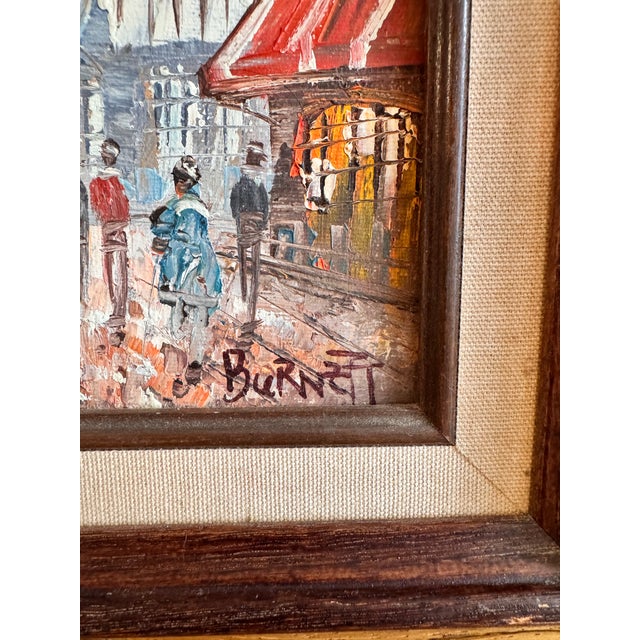 Framed Paris Street Scene With the Eiffel Tower For Sale - Image 4 of 5