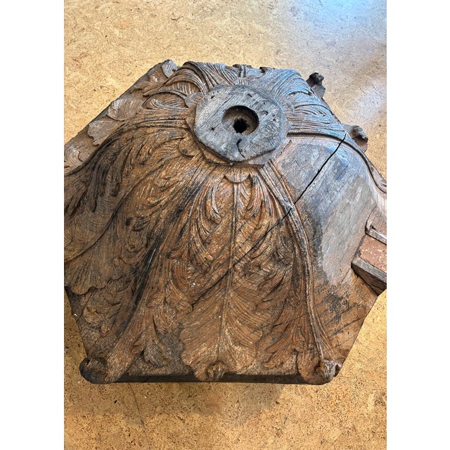 Antique, vintage carved wooden architectural element. We think it was taken from a home before renovation. Potentially...