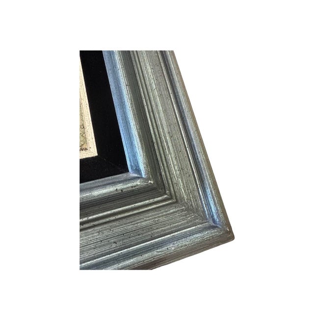 Mid-Century Modern Vintage Impasto Floral Still Life With Painted Frame Velvet Liner For Sale - Image 3 of 7
